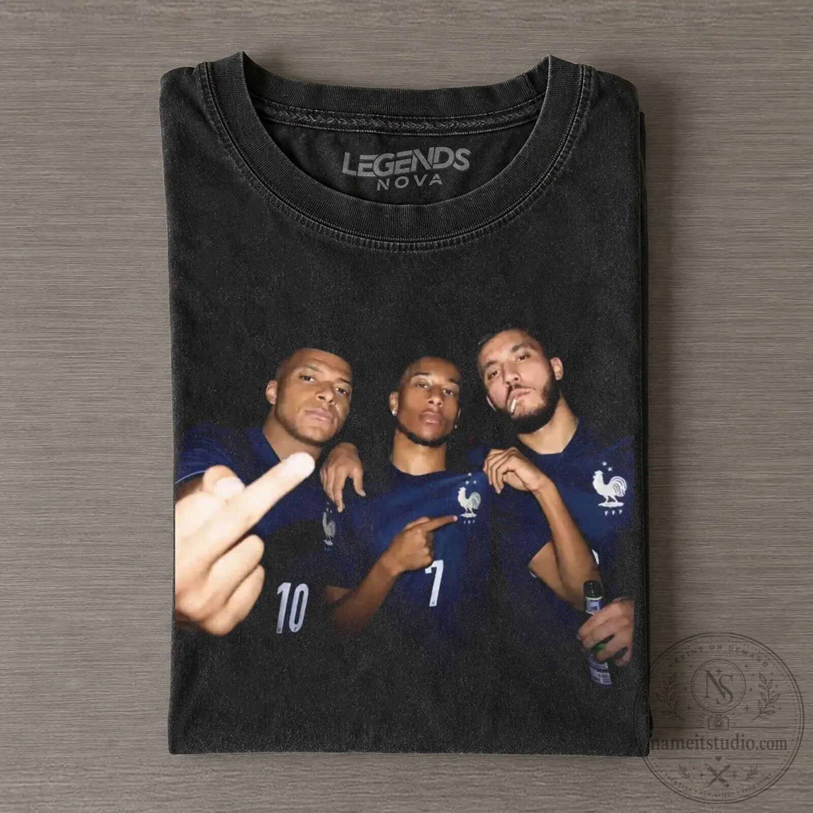 Kylian Mbappe Michael Olise Rayan Cherki France Team T-Shirt 2 Kylian Mbappe Michael Olise Rayan Cherki France Team T-Shirt