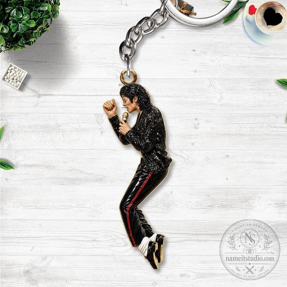 Michael Jackson King of Pop Thriller Era Custom Shape Keychain 5 Michael Jackson King of Pop Thriller Era Custom Shape Keychain